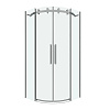 Картинка анонса товара «душевой уголок grossman classic 301.k33.04.9090.10.00 (90x90x195) полукруг,раздвиж,хром, стекло прозрачное»