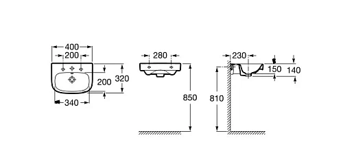 Раковина Roca Debba 40х32 327998000 Раковина Roca Debba 40х32 327998000