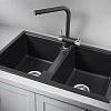 Кухонная мойка Granula 8101, ЧЁРНЫЙ, кварц 810х500 Кухонная мойка Granula 8101, ЧЁРНЫЙ, кварц 810х500