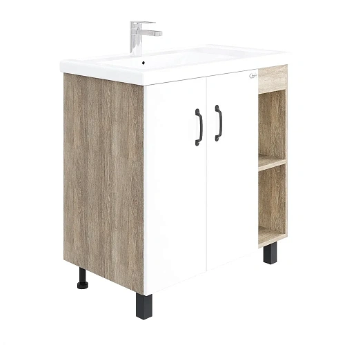 Тумба под раковину Onika ТИМБЕР 70.10 белый мат./дуб сонома 107056 Тумба под раковину Onika ТИМБЕР 70.10 белый мат./дуб сонома 107056