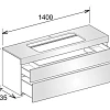 Тумба под раковину Keuco Edition 400 31583XX0100, 1400х546х535 мм Тумба под раковину Keuco Edition 400 31583XX0100, 1400х546х535 мм