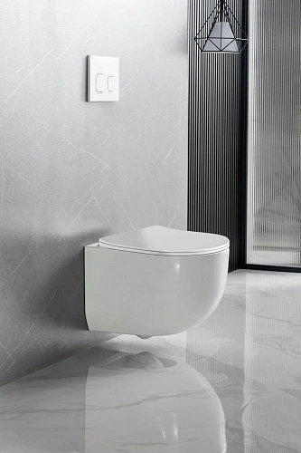 Унитаз подвесной Vincea Globo VT1-52T безободковый, цвет белый, ультратонкое soft-close сиденье Унитаз подвесной Vincea Globo VT1-52T безободковый, цвет белый, ультратонкое soft-close сиденье