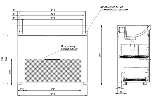 Тумба под раковину Aquanet Ирис New 100 напольная, белый глянец 00339257 напольная Тумба под раковину Aquanet Ирис New 100 напольная, белый глянец 00339257 напольная