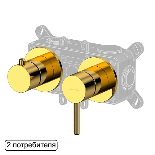 Смеситель для ванны WHITECROSS 2-Y1242GL золото внешняя часть на 2 потребителя Смеситель для ванны WHITECROSS 2-Y1242GL золото внешняя часть на 2 потребителя