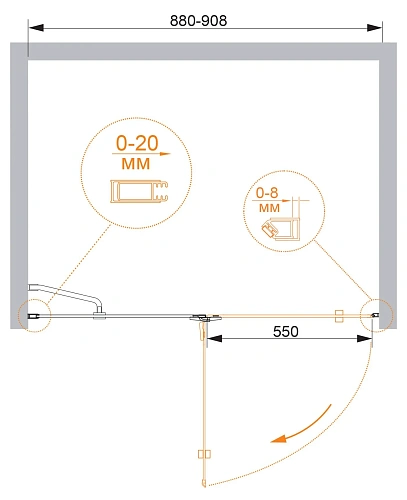 Душевая дверь CEZARES BERGAMO-W-B-12-90-C-Cr-L 90см стекло прозрачное, профиль хром Душевая дверь CEZARES BERGAMO-W-B-12-90-C-Cr-L 90см стекло прозрачное, профиль хром