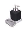 Дозатор жидкого мыла Boheme NEW VENTURO хром/черный 10317-CR-B