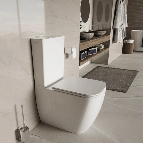 Унитаз напольный Vincea Tornado Bien VT2-51T белый, ультратонкое сиденье, soft-close, P-trap Унитаз напольный Vincea Tornado Bien VT2-51T белый, ультратонкое сиденье, soft-close, P-trap