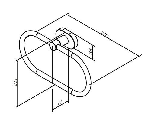 Полотенцедержатель AM.PM Sense L A7434400 L хром Полотенцедержатель AM.PM Sense L A7434400 L хром