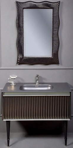 Тумба под раковину Armadi Art Canale 100 843-100-BCR черная + хром Тумба под раковину Armadi Art Canale 100 843-100-BCR черная + хром