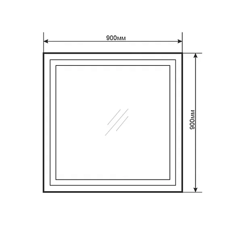 Зеркало Comforty Квадрат-90 90x90 00-00005264 LED-подсветка, бесконтактный сенсор Зеркало Comforty Квадрат-90 90x90 00-00005264 LED-подсветка, бесконтактный сенсор