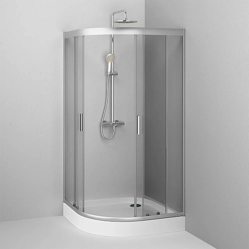 Душевой уголок AM.PM Gem W90G-401-100WT 100х100, стекло прозрачное, профиль матовое серебо,без поддо Душевой уголок AM.PM Gem W90G-401-100WT 100х100, стекло прозрачное, профиль матовое серебо,без поддо