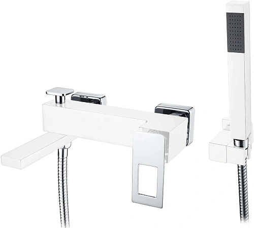 Смеситель для ванны Boheme Q 143-WCR WhiteChrome Смеситель для ванны Boheme Q 143-WCR WhiteChrome