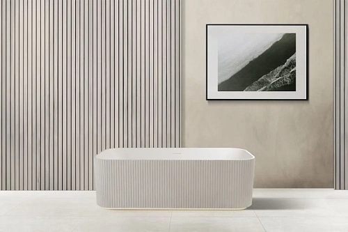 Ванна отдельностоящая ABBER AS9663 170x75 универсальная, белая матовая, искусственный камень Ванна отдельностоящая ABBER AS9663 170x75 универсальная, белая матовая, искусственный камень