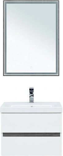 Тумба под раковину Aquanet Беркли 60 белый/дуб рошелье 00254289 Тумба под раковину Aquanet Беркли 60 белый/дуб рошелье 00254289