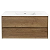 Тумба под раковину Vincea Gio 100 подвесная, 2 выкатных ящика soft-close, T.Oak VMC-2G100TO Тумба под раковину Vincea Gio 100 подвесная, 2 выкатных ящика soft-close, T.Oak VMC-2G100TO