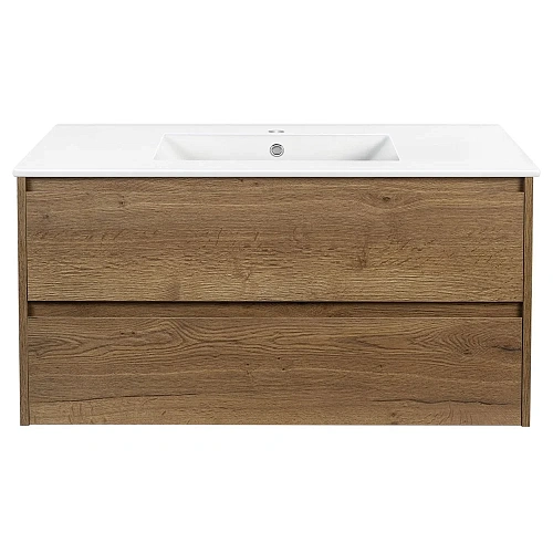 Тумба под раковину Vincea Gio 100 подвесная, 2 выкатных ящика soft-close, T.Oak VMC-2G100TO Тумба под раковину Vincea Gio 100 подвесная, 2 выкатных ящика soft-close, T.Oak VMC-2G100TO