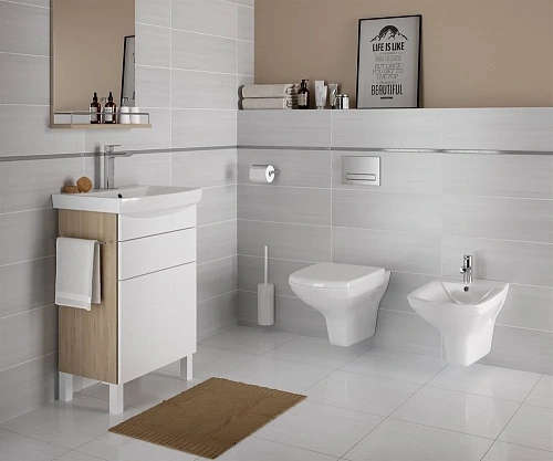 Унитаз напольный Cersanit CARINA (S-KO-CAR011-3/5-DL-w) компакт с сиденьем Унитаз напольный Cersanit CARINA (S-KO-CAR011-3/5-DL-w) компакт с сиденьем