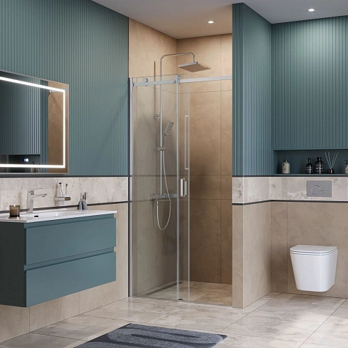 Душевая дверь BelBagno SOFT_CLOSE-2-BF-1-110-C-Cr 110 см, профиль хром, стекло прозрачное Душевая дверь BelBagno SOFT_CLOSE-2-BF-1-110-C-Cr 110 см, профиль хром, стекло прозрачное