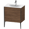 Картинка анонса товара «тумба под раковину duravit xviu xv43010b221 напольная 71 см орех/черный»