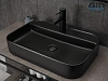 Картинка анонса товара «раковина gid bm9660 53376 накладная черная матовая 60x40x11»