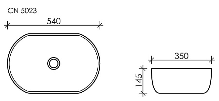 Раковина Ceramica Nova ELEMENT CN5023 белый Раковина Ceramica Nova ELEMENT CN5023 белый