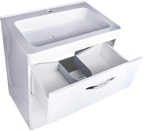 Тумба под раковину Style Line Каре 70 (2 ящ.) Люкс белая, PLUS СС-00002266 Тумба под раковину Style Line Каре 70 (2 ящ.) Люкс белая, PLUS СС-00002266