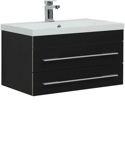 Тумба под раковину Aquanet Верона 75 New черный матовый 00272427 Тумба под раковину Aquanet Верона 75 New черный матовый 00272427