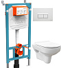 Картинка анонса товара «комплект унитаз подвесной stworki хельсинки clean on dpl eo slim 63429 безободковый + инсталляции vi 511160»