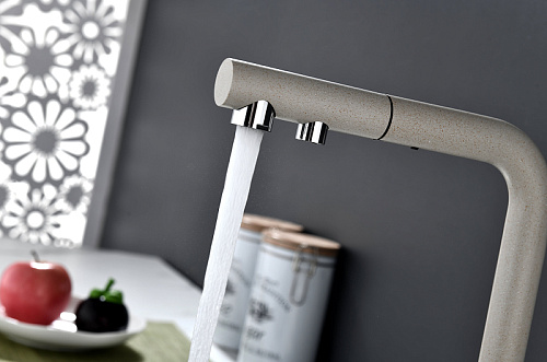 Смеситель для кухни Paulmark SERPENTINE бежевый Se213222-BE Смеситель для кухни Paulmark SERPENTINE бежевый Se213222-BE