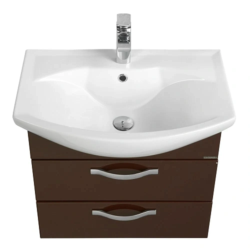 Тумба под раковину Aquaton Ария 50 М подвесная темно-коричневая 1A140001AA430 Тумба под раковину Aquaton Ария 50 М подвесная темно-коричневая 1A140001AA430