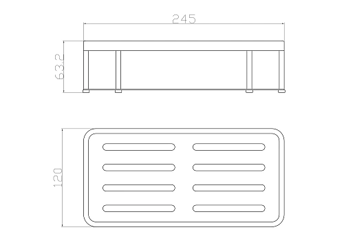 Полка Wonzon & Woghand хром (WW-4131) Полка Wonzon & Woghand хром (WW-4131)