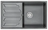 Кухонная мойка Granula 8601, ШВАРЦ (чёрный металлик), кварц 860х500