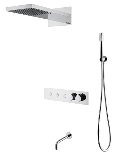 Душевая система Boheme FUSION 131-2-CR с термостатом CHROME встраиваемая Душевая система Boheme FUSION 131-2-CR с термостатом CHROME встраиваемая