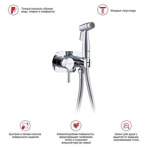 Гигиенический душ Raglo R20.52 встраиваемый, хром Гигиенический душ Raglo R20.52 встраиваемый, хром