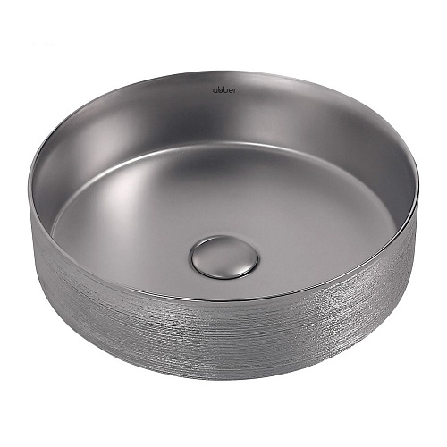 Раковина ABBER Bequem AC2109BSM накладная, серебро матовое Раковина ABBER Bequem AC2109BSM накладная, серебро матовое