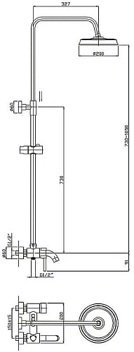Душевая система Haiba HB2407 Душевая система Haiba HB2407