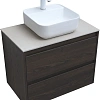 Тумба под раковину Aquanet Nova Lite 75 дуб черный (2 ящика) 00287895 Тумба под раковину Aquanet Nova Lite 75 дуб черный (2 ящика) 00287895