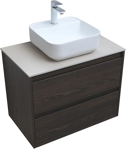 Тумба под раковину Aquanet Nova Lite 75 дуб черный (2 ящика) 00287895 Тумба под раковину Aquanet Nova Lite 75 дуб черный (2 ящика) 00287895