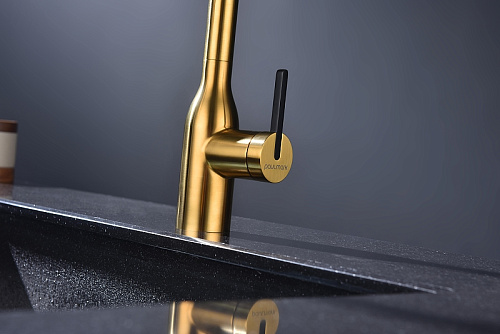 Смеситель для кухни Paulmark Magneto One брашированное золото Ma213188-BG Смеситель для кухни Paulmark Magneto One брашированное золото Ma213188-BG