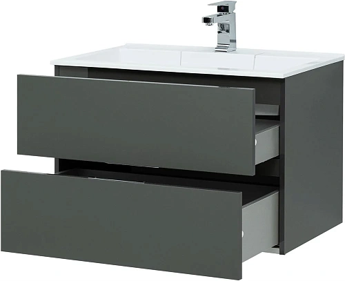 Тумба под раковину Aquanet Алвита 80 серый антрацит 00215120 Тумба под раковину Aquanet Алвита 80 серый антрацит 00215120