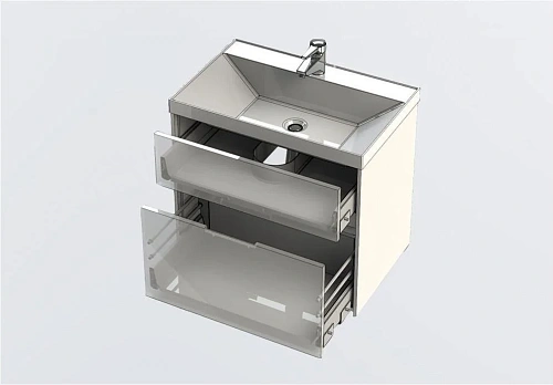 Тумба под раковину Aquanet Латина 70 белый (2 ящика) 00180032 Тумба под раковину Aquanet Латина 70 белый (2 ящика) 00180032