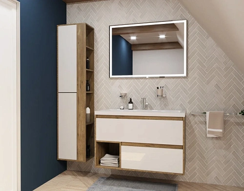 Тумба с раковиной Эстет Monaco Wood ФР-00010677 1000х480 подвесная 2 ящика Тумба с раковиной Эстет Monaco Wood ФР-00010677 1000х480 подвесная 2 ящика