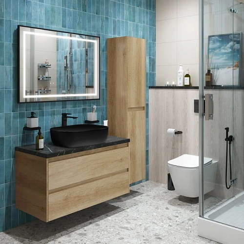 Тумба со столешницей и раковиной BelBagno KRAFT 100 kraft100rnn-kepmno-1302-h301-set подвесная KRAFT100RNN-KEPMNO-1302-H301-SET Тумба со столешницей и раковиной BelBagno KRAFT 100 kraft100rnn-kepmno-1302-h301-set подвесная KRAFT100RNN-KEPMNO-1302-H301-SET