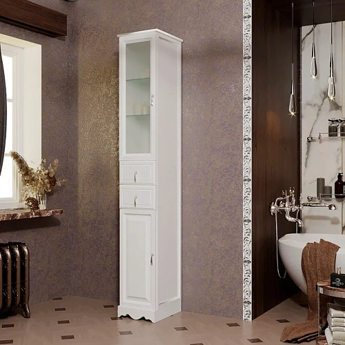 Шкаф-пенал Opadiris Риспекто 30, белый матовый, левый, вар. 2 00-00005832 Шкаф-пенал Opadiris Риспекто 30, белый матовый, левый, вар. 2 00-00005832