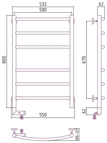 Полотенцесушитель электрический Сунержа Галант 2.0 800х500 МЭМ левый 05-5200-8050 Состаренная бронза Полотенцесушитель электрический Сунержа Галант 2.0 800х500 МЭМ левый 05-5200-8050 Состаренная бронза