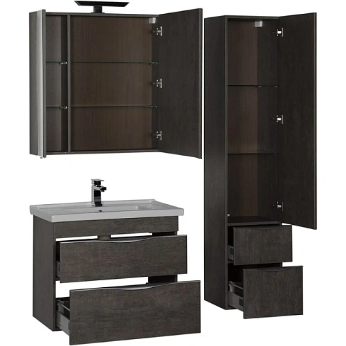 Комплект мебели Aquanet Эвора 80 дуб антик 00183168 Комплект мебели Aquanet Эвора 80 дуб антик 00183168