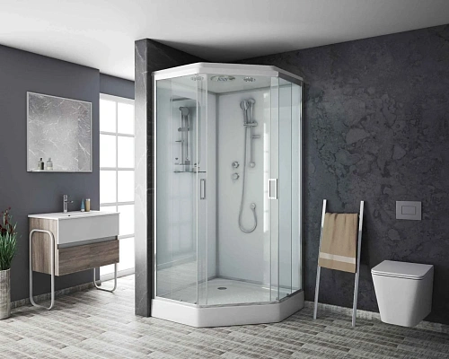 Душевая кабина Niagara Premium NG-6002-01D (1000х1000х2200) низкий поддон (16 см) стекло прозрачное 60020114D Душевая кабина Niagara Premium NG-6002-01D (1000х1000х2200) низкий поддон (16 см) стекло прозрачное 60020114D