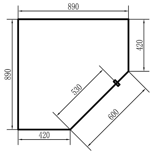 Душевой уголок BERGES SOLO T 900х900 061105 Душевой уголок BERGES SOLO T 900х900 061105