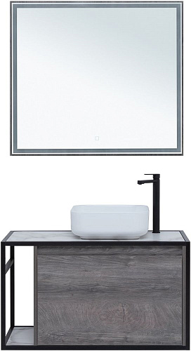 Тумба под раковину Aquanet Nova Lite Loft 90 R дуб рошелье 00261655 Тумба под раковину Aquanet Nova Lite Loft 90 R дуб рошелье 00261655