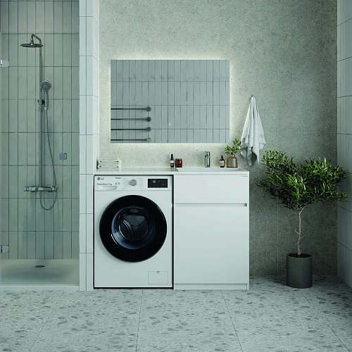 Тумба под раковину Onika Сорго 58 см 105804 напольная под стиральную машину, белая (для Марсал 120) Тумба под раковину Onika Сорго 58 см 105804 напольная под стиральную машину, белая (для Марсал 120)